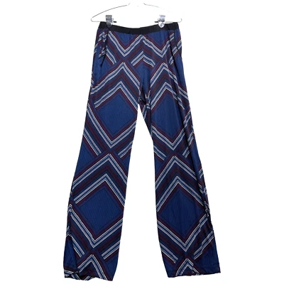 NY Collection Stretch Pull On Pants Womens Size XS Multi Geometric Wide Leg - Image 1 of 4