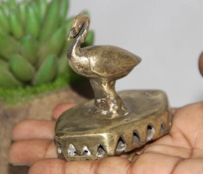 Campana interior fregadora de pies de baño vintage de latón artesanal con forma de pato - 14568 Foto 1 de 4