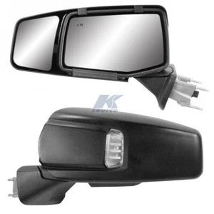 K Source 80930 Exterior Towing Mirror; Snap & Zap; Snap On; Manual; Black; Pair - Picture 1 of 5