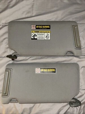 2003-2006 Honda Element Driver & Passenger Side Sun Visor Pair Set Gray Cloth - Image 1 of 4