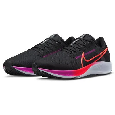 Nike Air Zoom Pegasus 38 Black Crimson Purple Sz 10 CW7356 011 Running Shoes - Image 1 of 4