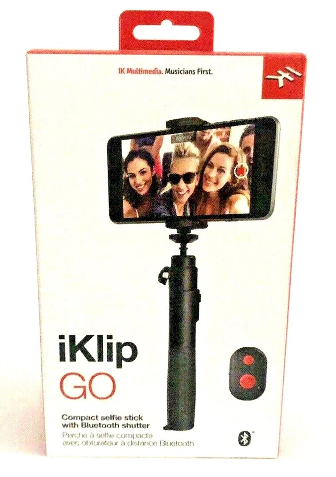 IK Multimedia iKlip Go Selfie Stick With Bluetooth Remote UPC 8025813737037 - Image 1 of 4