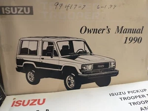 1990 ISUZU TROOOPER OWNERS MANUAL XS SE S LS V4 2.8L V6 2.8L 4WD 2WD SPORT SUV - Picture 1 of 7