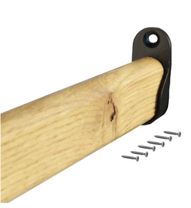 Schrankrohr Set Holz Eiche Kleiderstange Oval 30x15x1000 mm Garderoben Stange - Bild 1 von 7