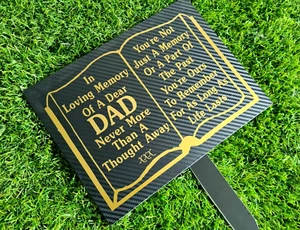 Dad Memorial Plaque | Grave Ornament | Prayer Book | Cemetery Decoration - Picture 1 of 3