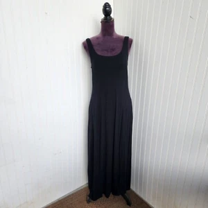Soma Wknd Sleveless Scoop Neck Maxi Bra Dress Stretch Black Womens Sz S - Picture 1 of 14