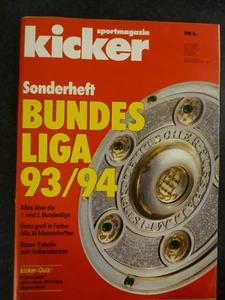 Kicker Sportmagazin, Sonderheft, Bundesliga 93/94, 1993/1994 - Bild 1 von 5