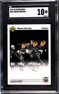1991-92 Upper Deck Wayne Gretzky #437 SGC 10 GEMAS CORTE GOAT LA Kings - Imagen 1 de 2
