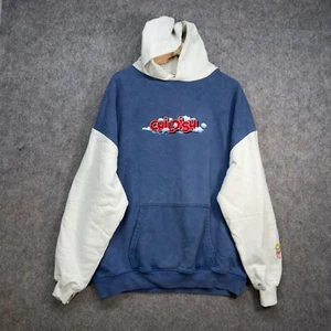 Childish Theme Park Hoodie Mens Size XL Blue White Graphic Print Oversized TGF - Picture 1 of 16