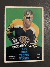 1970-71 O-Pee-Chee Hockey Card #249 Bobby Orr Art Ross Winner - DAMAGED
