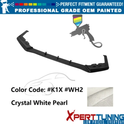 Fits 15-17 Subaru WRX STI MP Style Front Lip Painted #K1X Crystal White Pearl Foto 1 de 4