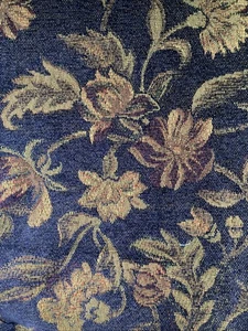 RESTSTÜCK 1,00 Meter lang x 150 cm breit marine Gobelin weicher Möbelstoff - Bild 1 von 1