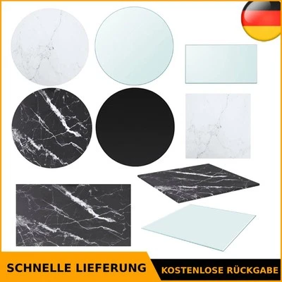 Tischplatte Gehärtetes Glas Glastisch Glasplatte rund rechteckig quadratisch - Bild 1 von 4