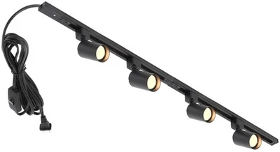 Plug in Track Lighting with Power Cord, 4-Light GU10 Track Lighting Kit with ... - Image 1 of 4
