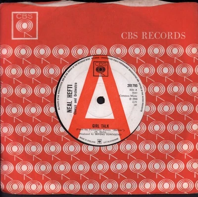 Neal Hefti Girl Talk 7" vinyl UK Cbs 1967 Promo solid label design 201795 - Image 1 of 4