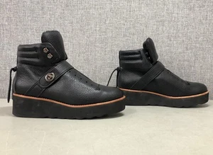 Coach 'Urban Hiker' Black Leather Boots Women's Size 7 B - Picture 1 of 7