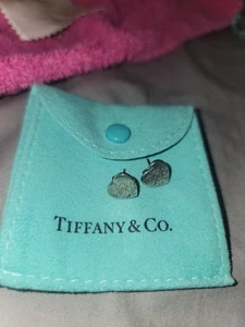Tiffany & Co Sterling Silber Kursive Noten Herz Ohrringe im Etui Modern Selten - Bild 1 von 2