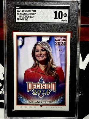 Decision 2024 Melania Trump #5 Election Day 2024 Bronze Foil #'d 1/5 - Image 1 of 2