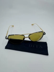 Dita SUBSYSTEM 02 Sonnenbrille schwarz Eisen gelb gold goldener Bernstein ORIGINAL - Bild 1 von 6