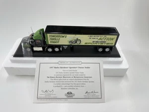 MATCHBOX 1957 HARLEY DAVIDSON SPORTSTER FORD AEROMAX TRACTOR TRAILER New! - Picture 1 of 8