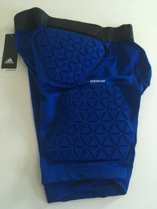 NUOVO Adidas Alphaskin Pantaloncini a Compressione Imbottiti Uomo BLU Etichette MEDIA Aeroready - Foto 1 di 4