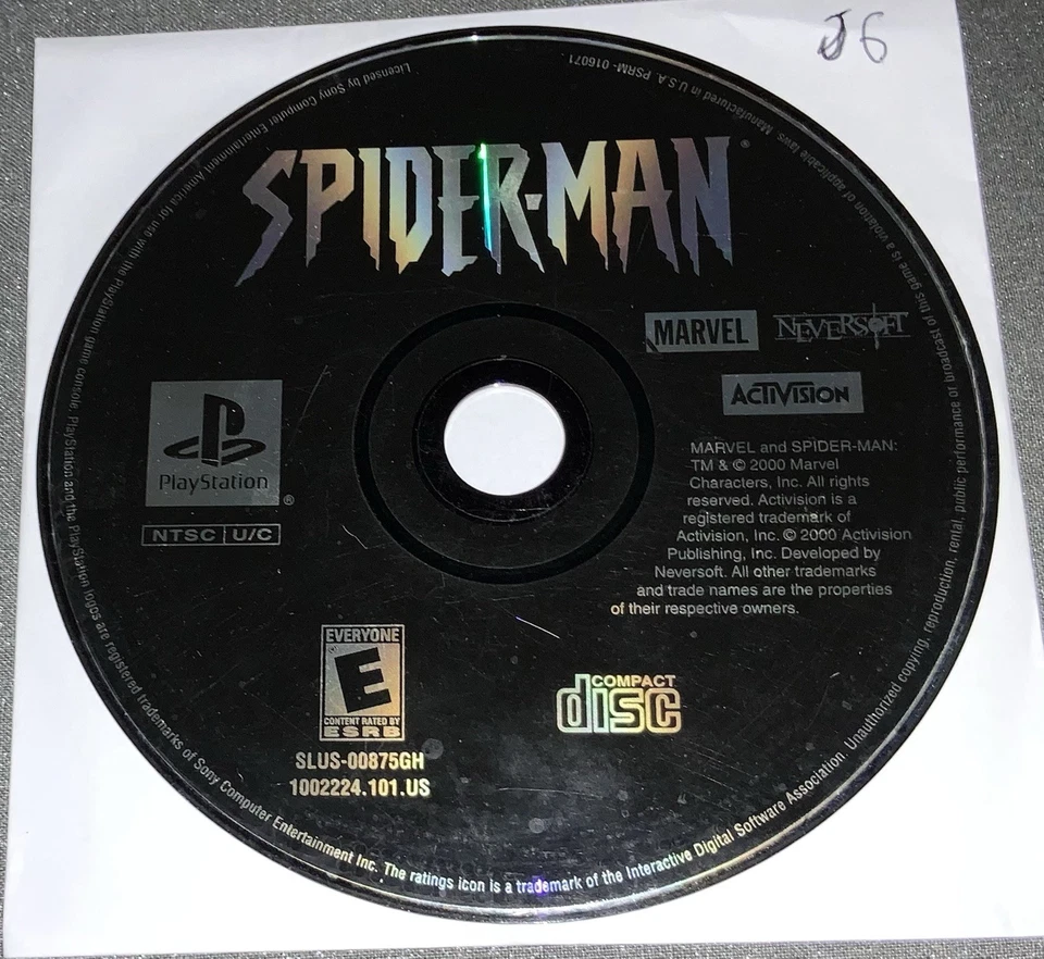 Spider-Man PS1 Disc Only Tested #J6 - Image 1 of 1