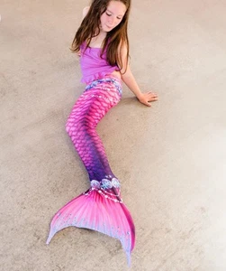 Fin Fun Mermaid Tail Pink Fantasy 2024 Child Size Large - XL NEW - Picture 1 of 9