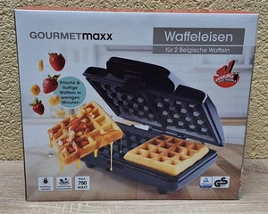 GOURMETmaxx Waffeleisen für 2 Belgische Waffeln – 750 W,... - Bild 1 von 4
