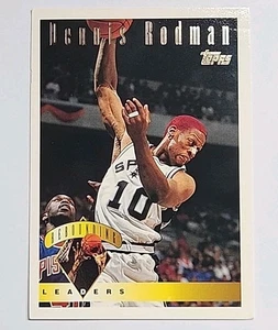 Dennis Rodman - 1995-96 Topps Rebounding Leaders #11 - San Antonio Spurs - NBA - Imagen 1 de 6