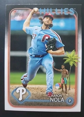 2024 Topps Serie 2 Aaron Nola SP #463 Kevin Hart Variación  Foto 1 de 4