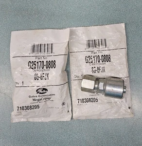 Gates  G25170-0808   Hydraulic Fitting MegaCrimp   (Qty 2) - Picture 1 of 4