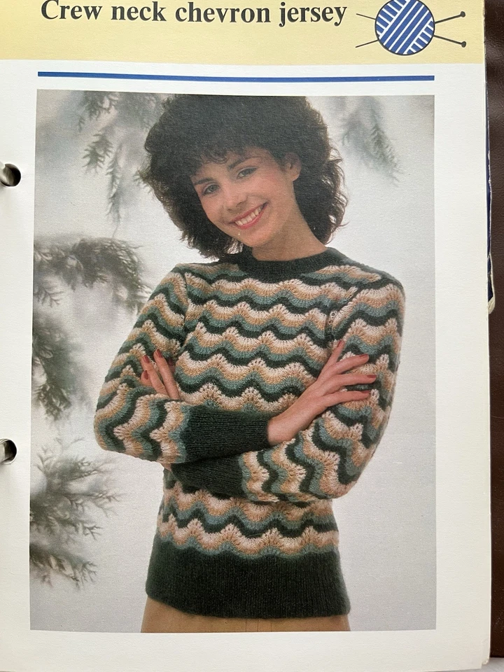 Original Knitting Pattern - Ladies Crew Neck Jumper Sweater - Image 1 of 1