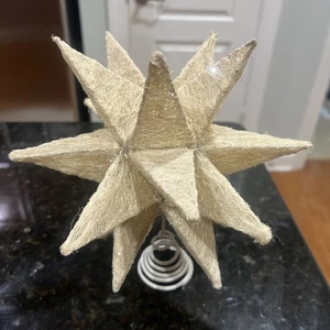 Gold Sparkling mesh star Christmas Tree Topper… A-7 - Picture 1 of 2