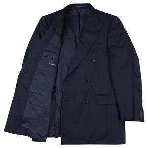 Tuta blazer doppiopetto Ermenegildo Zegna uomo cappotto blu navy uomo Italia lusso 50 - Foto 1 di 9