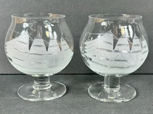 Etched Sail Boat Design Brand Glasses - Picture 1 of 7