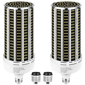 300W 2 Pack LED Corn Light Bulb,3000W Equivalent Commercial Grade 43500LM Day... - Picture 1 of 6
