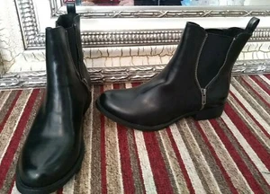 BN ROCKET DOG Ladies Smart Black CAMILLA BROMLEY Biker Combat Style Boots UK 8 - Picture 1 of 12