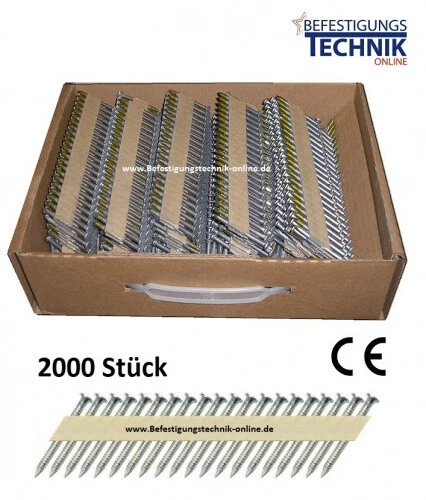 MARKENLOS Ancora chiodi 4,0x60 mm 34° carta per chiodatrice Hikoki NR3665DA W6Z Tjep KA2 Paslode