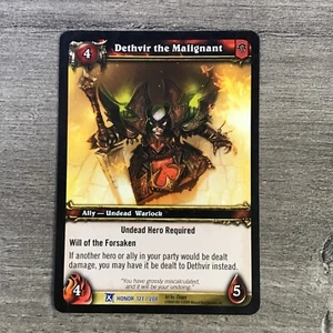 World of Warcraft Wow TCG Dethvir the Malignant Fields of Honor Card - Picture 1 of 2