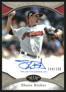 2020 Topps Tier One Prime Performers Autographs #PPASBI Shane Bieber