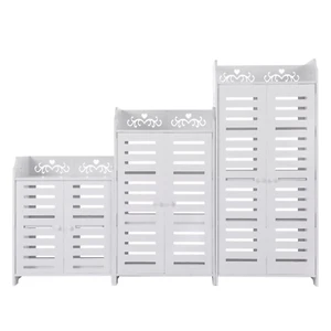 3/4/5Tier White Family Storage Cabinet Unit Cupboard Hallway Living Room Storage - Picture 1 of 15