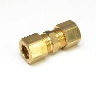 1/2 OD Compression Copper Tube Union Straight Joiner Fitting Air Gas Water - Image 1 of 4