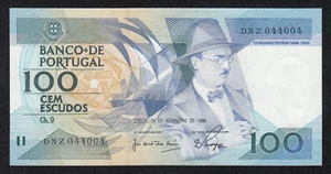 PORTUGAL BANKNOTE - 100 ESCUDOS CH.9 - P179f - 24/11/1988 - UNC 🇵🇹 - Picture 1 of 3