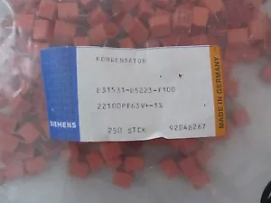 12x Siemens B31531 KS Polystyrene Styroflex caps 63V 0.0221UF 1% 22nF 63V NOS - Picture 1 of 2