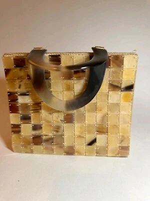 1970s Tortoiseshell Lucite Tile Purse. - Image 1 of 4