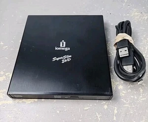 Iomega External Slim DVD-RW Drive USB 8X Burner DVDRW8X-U Black - Picture 1 of 9