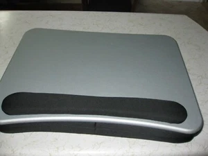 PADDED CUSHION LAPTOP TABLE/ HANDLE/ PORTABLE DESKTOP/ HAND REST/ ZIPPER  - Picture 1 of 5