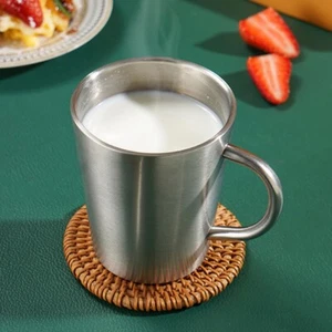 Dinnerware Coffee Mug Serving Dishes Beer Hot Stainless Steel With Handle - Picture 1 of 43