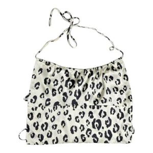 Reformation Wade Silk Snow Leopard Animal Print Satin Halter Top XL - Picture 1 of 8
