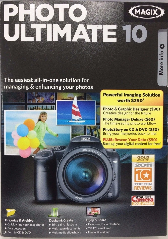 Photo Ultimate 10 - Photo & Graphic Designer+Photo Manager Deluxe+PhotoStory DVD - Image 1 of 4